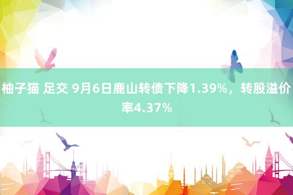 柚子猫 足交 9月6日鹿山转债下降1.39%，转股溢价率4.37%