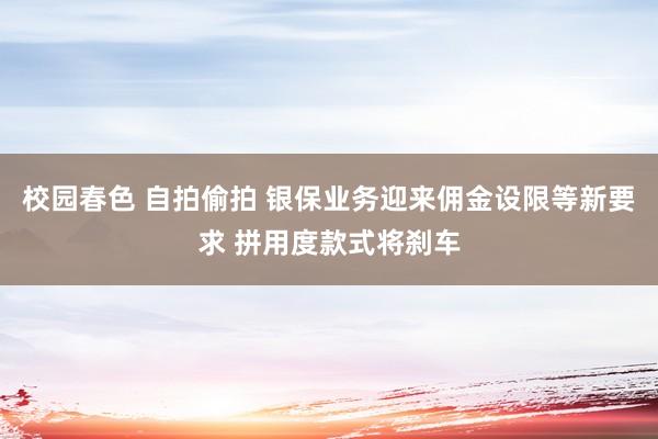 校园春色 自拍偷拍 银保业务迎来佣金设限等新要求 拼用度款式将刹车