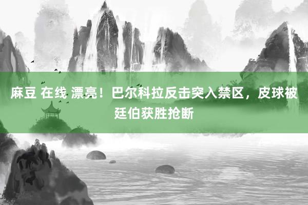 麻豆 在线 漂亮！巴尔科拉反击突入禁区，皮球被廷伯获胜抢断