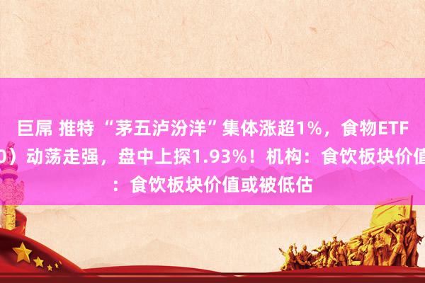 巨屌 推特 “茅五泸汾洋”集体涨超1%，食物ETF（515710）动荡走强，盘中上探1.93%！机构