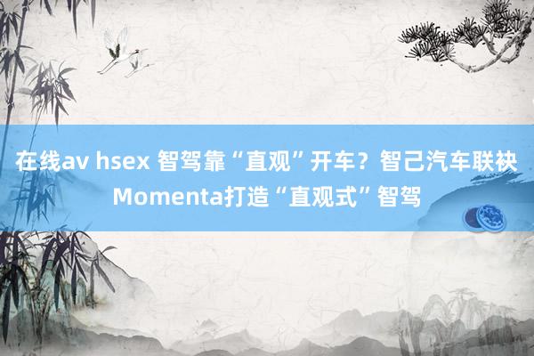 在线av hsex 智驾靠“直观”开车？智己汽车联袂Momenta打造“直观式”智驾