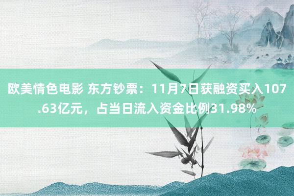 欧美情色电影 东方钞票：11月7日获融资买入107.63亿元，占当日流入资金比例31.98%