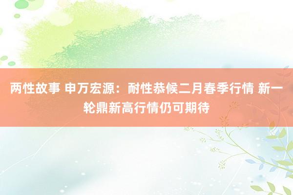 两性故事 申万宏源：耐性恭候二月春季行情 新一轮鼎新高行情仍可期待