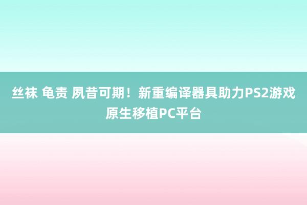 丝袜 龟责 夙昔可期!新重编译器具助力PS2游戏原生移植PC平台